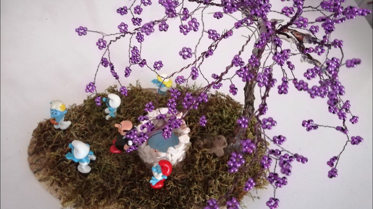 BONCUKTAN BONSAİ AĞAÇ YAPIMI HOW TO MAKE BONSAI WOOD FROM BEADS HOME DECOR