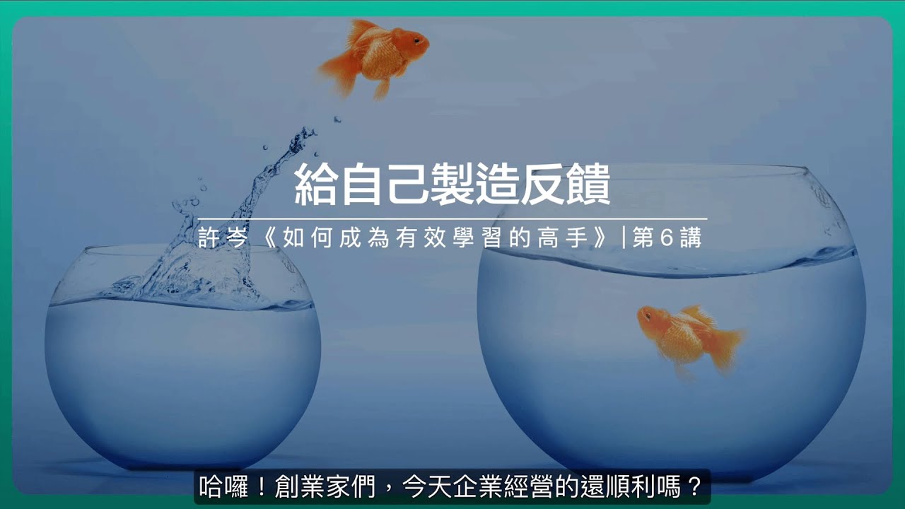 給自己製造反饋｜許岑《如何成為有效學習的高手》-6