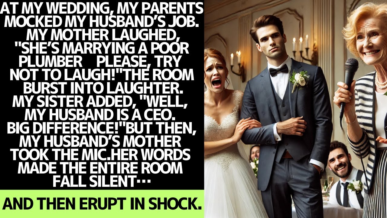 My parents mocked my husband’s job at our wedding… until his mother spoke.
