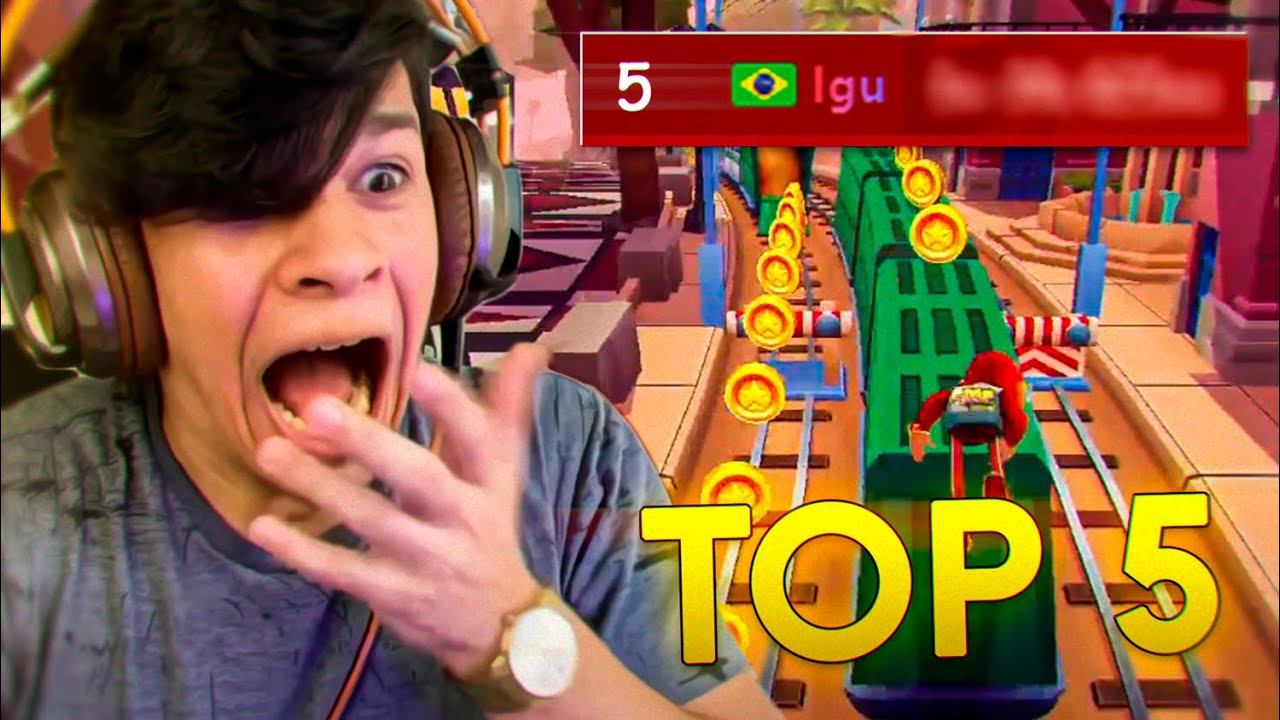 CONSEGUI TOP 5 NO COIN COM PRANCHA E CHAVE! - SUBWAY SURFERS