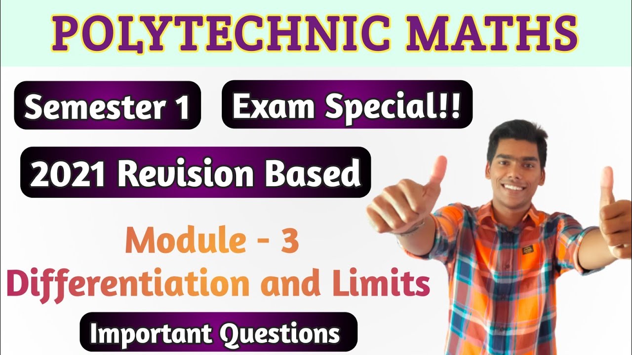 POLYTECHNIC MATHS SEM 1 // 2021 REVISION BASED // DIFFERENTIATION AND LIMITS // EXAM SPECIAL!!