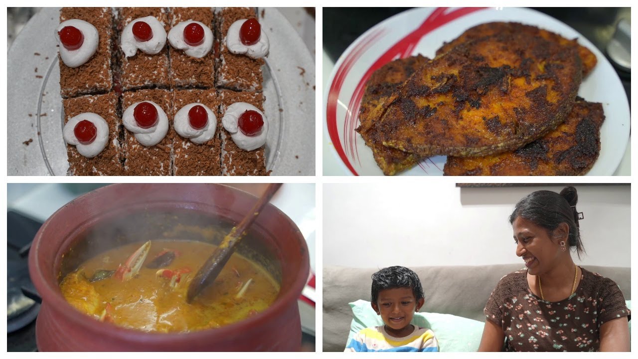 Sea food feast at home/Black forest pastry cake recipe/Full day routine/Crab gravy recipe