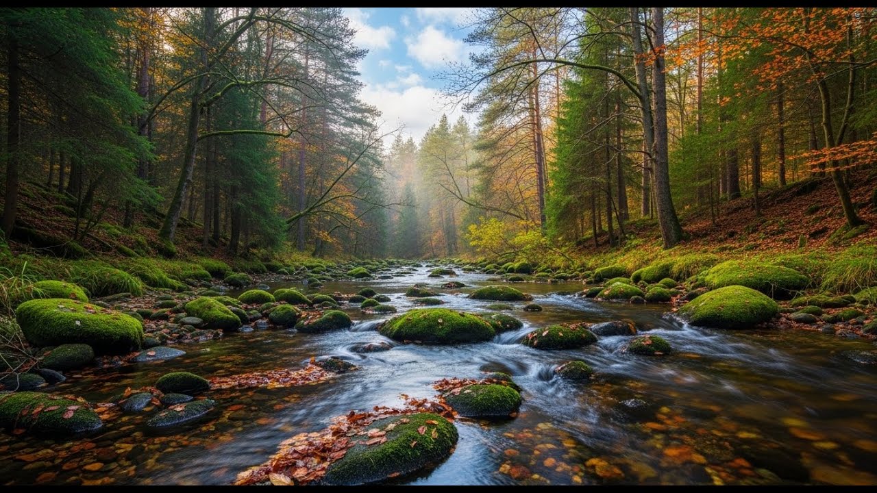 Tranquil River Flow 🌿 Soothing Nature Soundscape for Sleep and Stress Relief #913