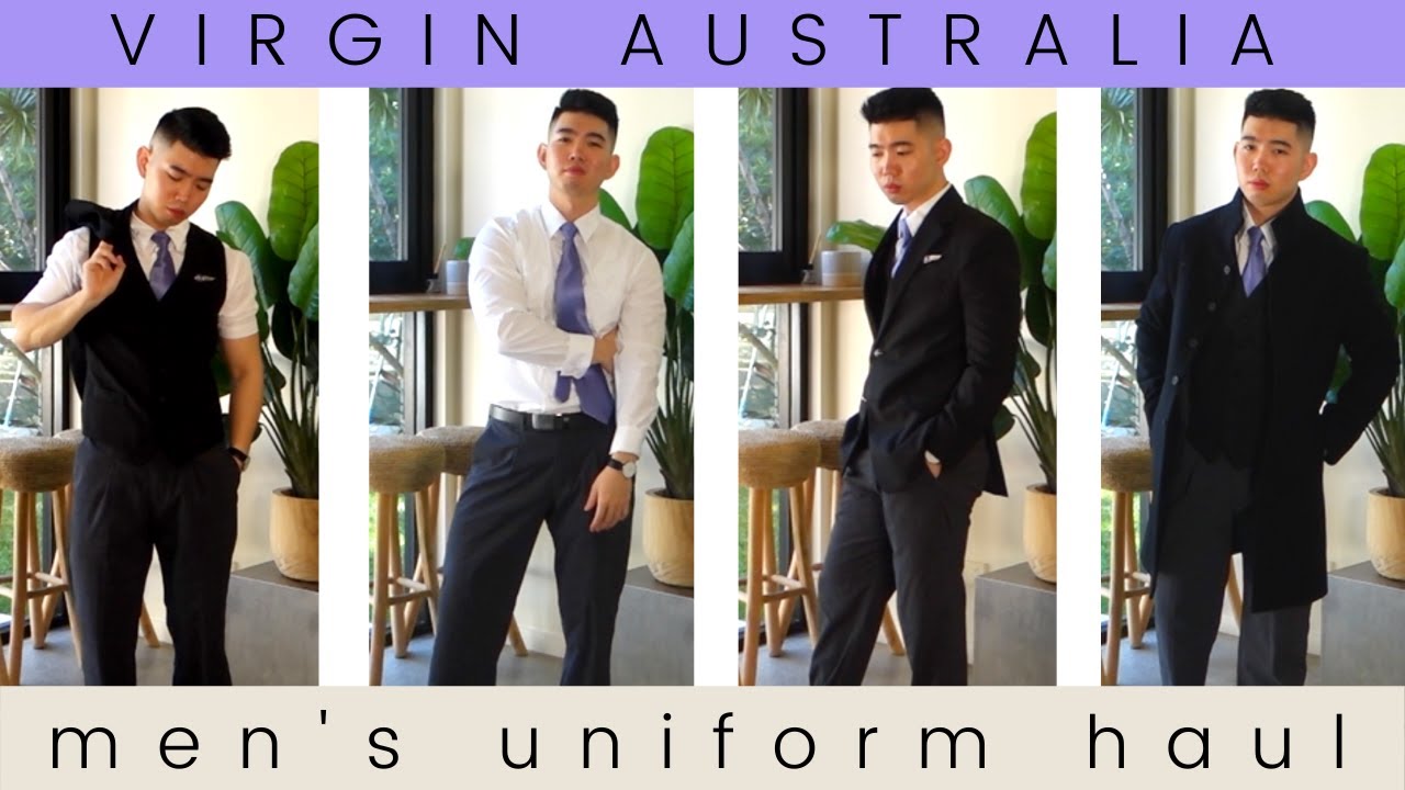 Virgin Australia cabin crew men's uniform haul