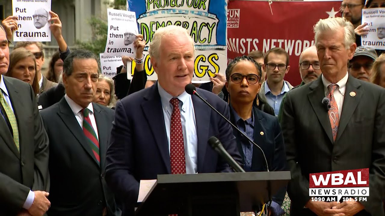 Maryland and Virginia lawmakers hold press conference regarding federal worker layoffs