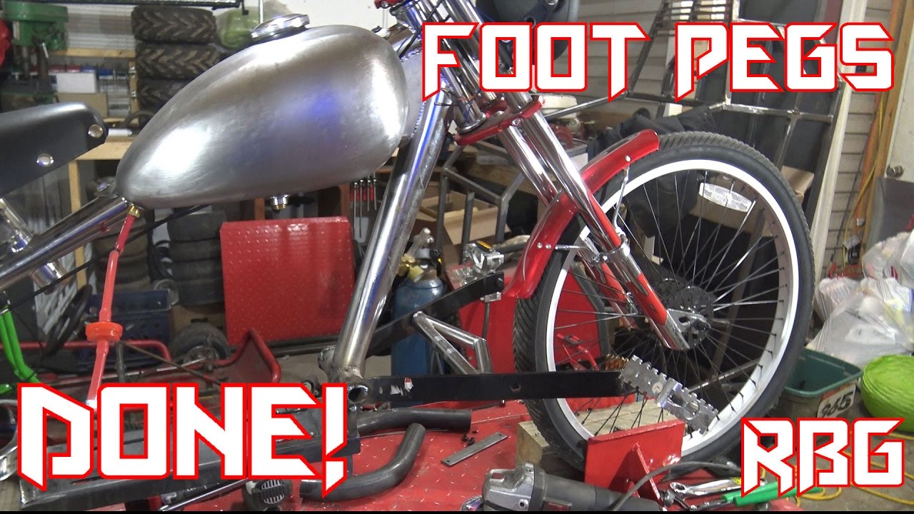 Predator 212 Mini Chopper Build Ep 5 - Foot Pegs
