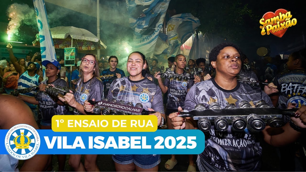 Vila Isabel 2025 Ao Vivo | Bateria Swingueira de Noel no 1º Ensaio de Rua