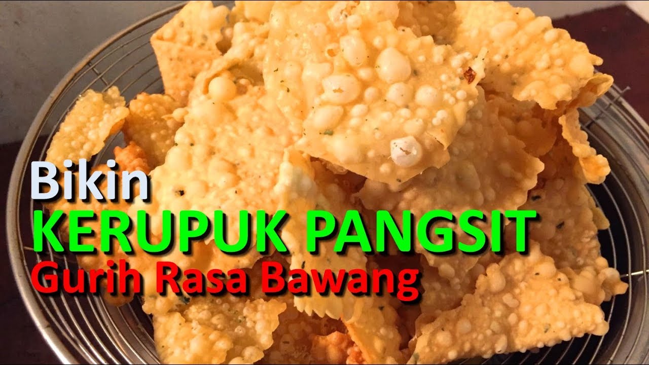 BIKIN KERUPUK PANGSIT GURIH RASA BAWANG (UNTUK MIE AYAM)