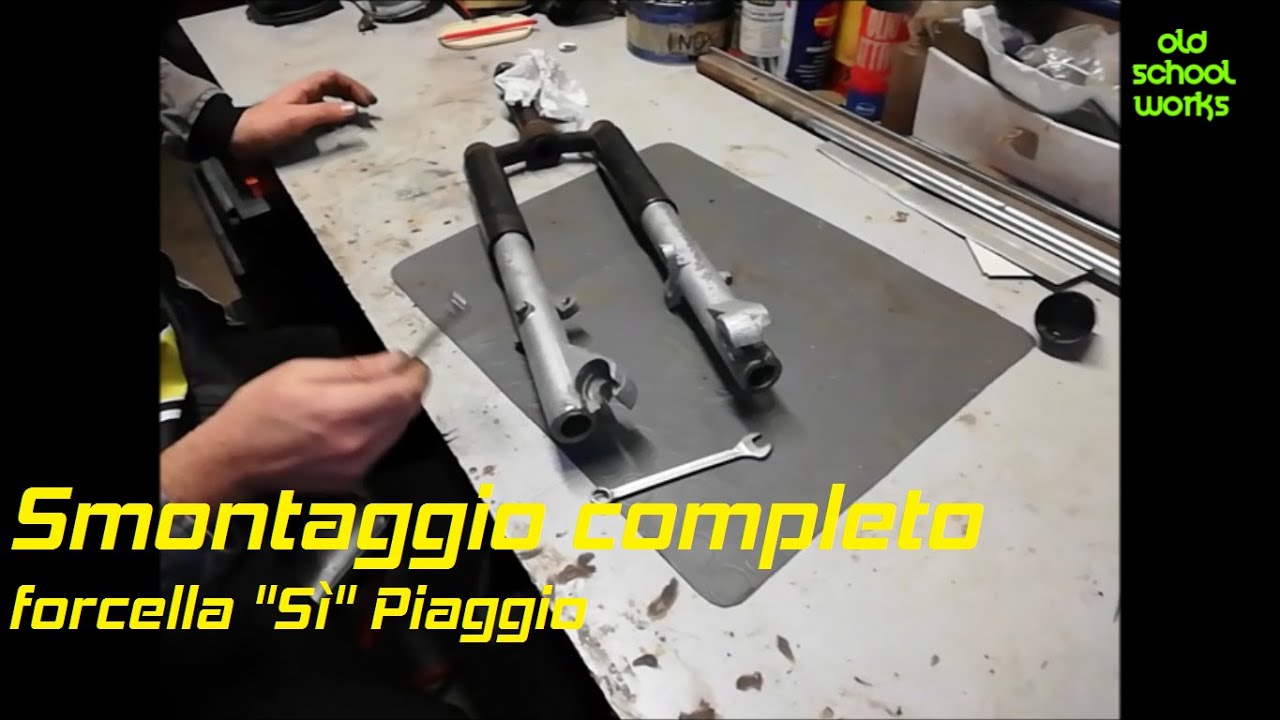 Smontaggio forcella Piaggio 