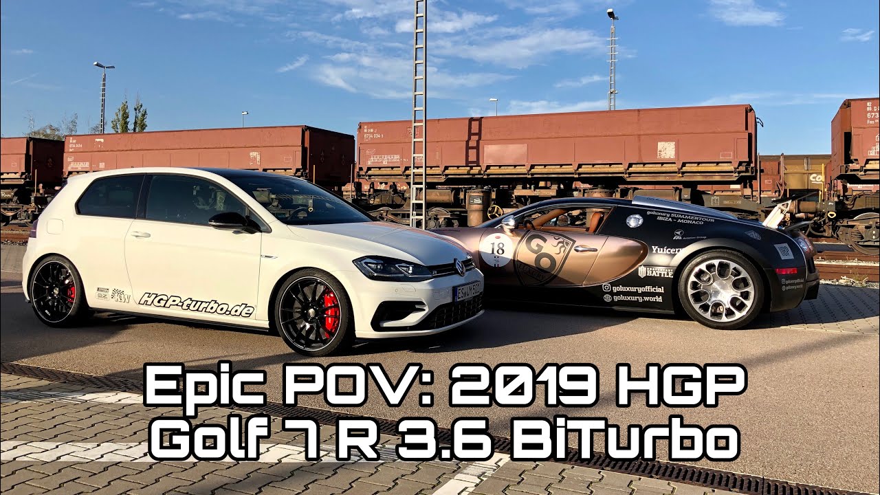 Epic POV: 2019 HGP Golf 7 R 3.6 BiTurbo meets Bugatti Veyron Grand Sport 🔥🔥🔥 #norace #just4fun