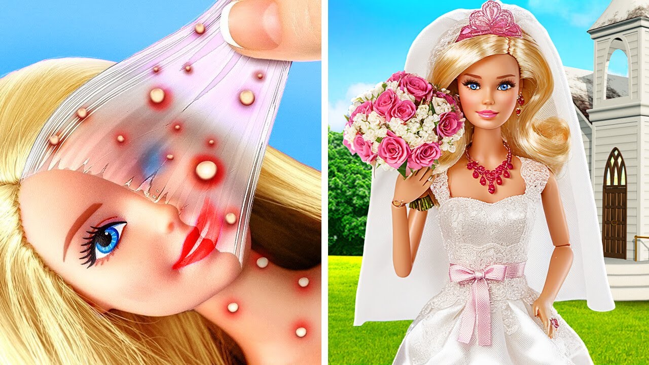 Mariage de Barbie avec Ken ! Incroyable transformation de beaut&eacute; en princesse poup&eacute;e par YOWZA