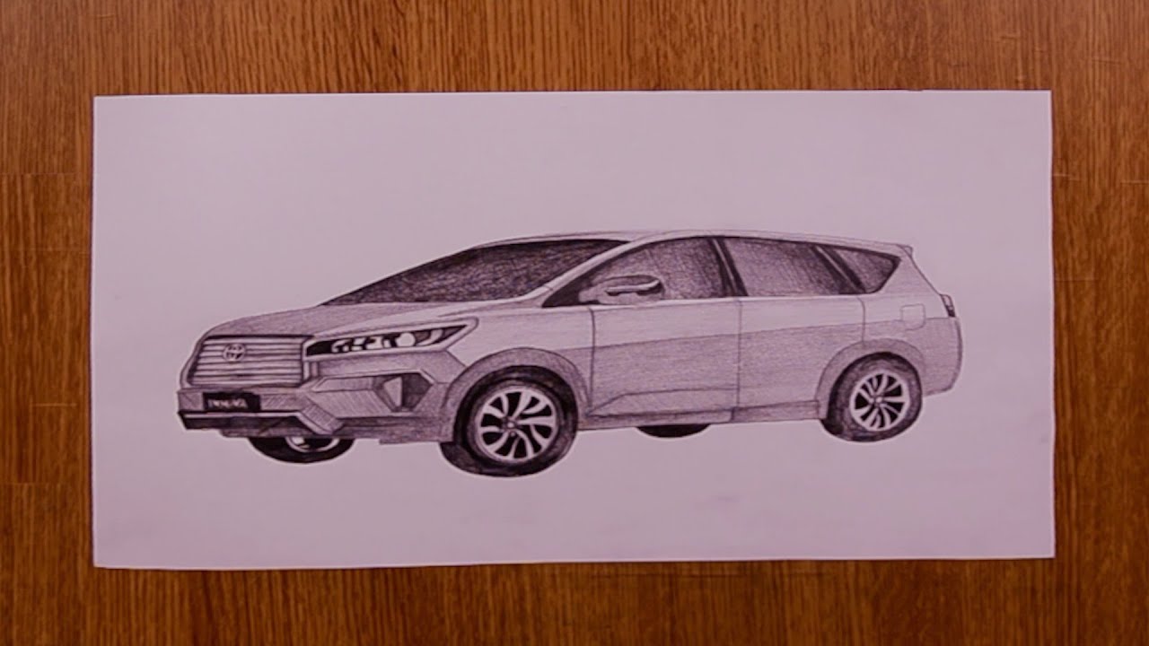 Toyota Innova Pencil Sketch