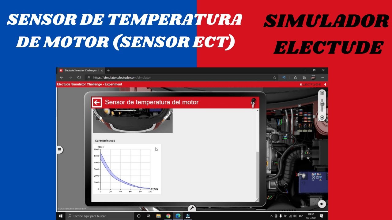 Sensor ECT (Sensor de temperatura del refrigerante) | Simulador ELECTUDE