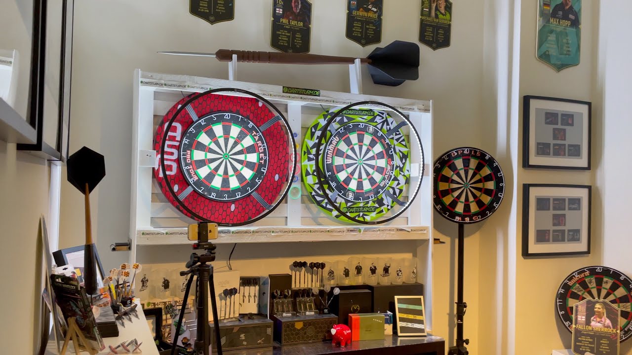 Dartzimmer | Dartsammlung 2020 | Dartboards | Dart WM | Gabriel Clemens | Max Hopp