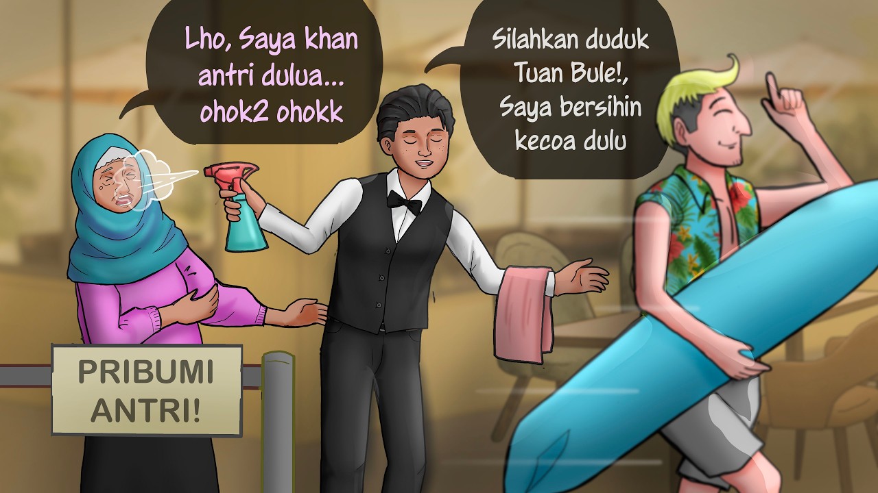 PELAYAN RASIS - Bule di Agungkan, Pribumi ditendang | Kartun Animasi Drama