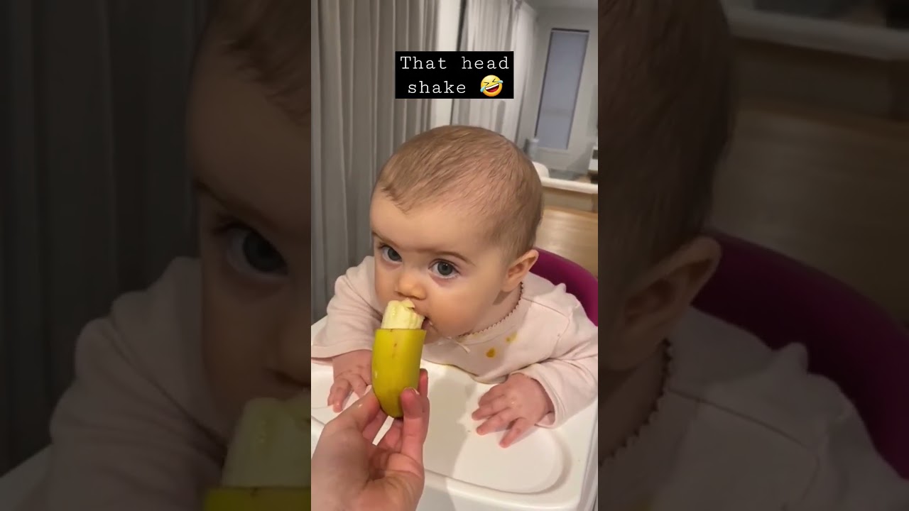 Funny Baby Eating Banana
