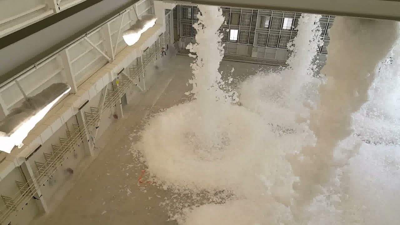 Foam Dump Test New KC-46 Hangar