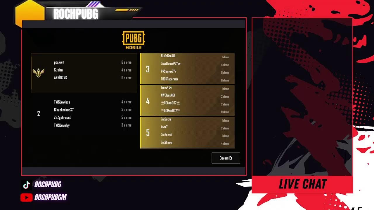 ROCH PUBGM Canlı Yayını