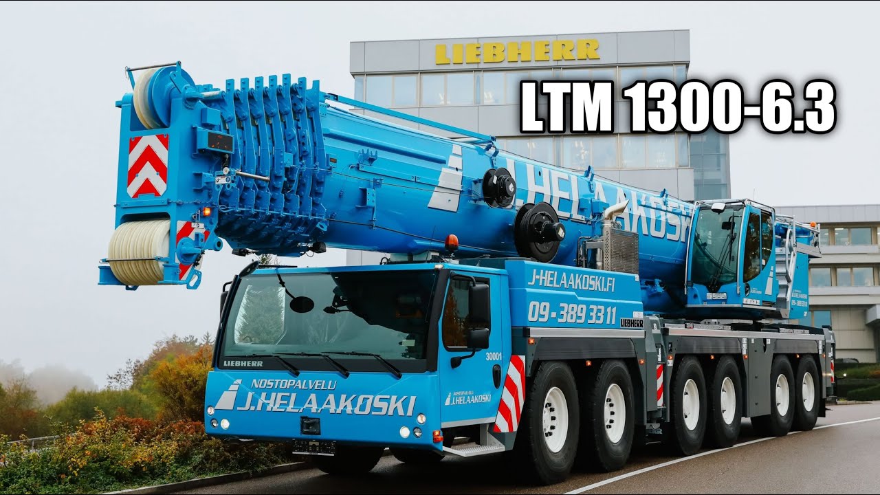 Liebherr LTM 1300-6.3 Worlds First Mobile Crane Which Can Carry a Complete 90 Meter Telescopic Boom