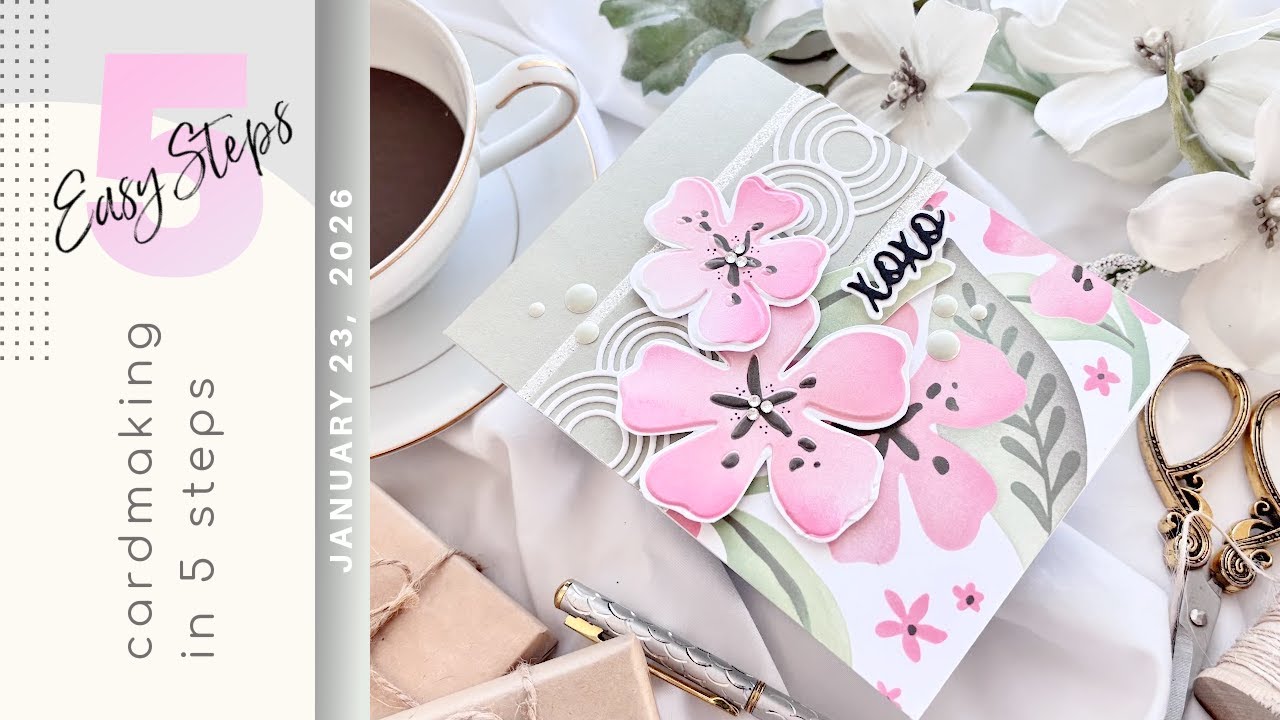 5 Easy Steps: Create a Stunning Pink Floral Card with Altenew Joyful Garden
