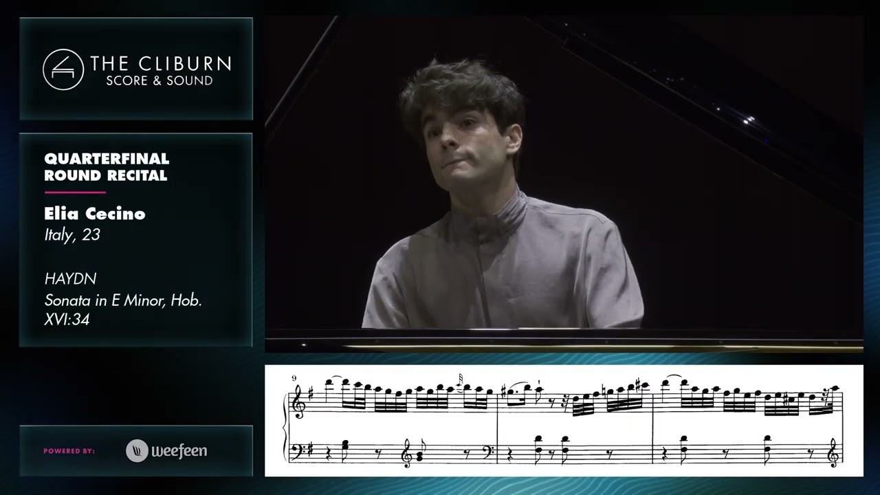 Elia Cecino:HAYDN Sonata in E Minor, Hob. XVI 34 – CLIBURN SCORE & SOUND