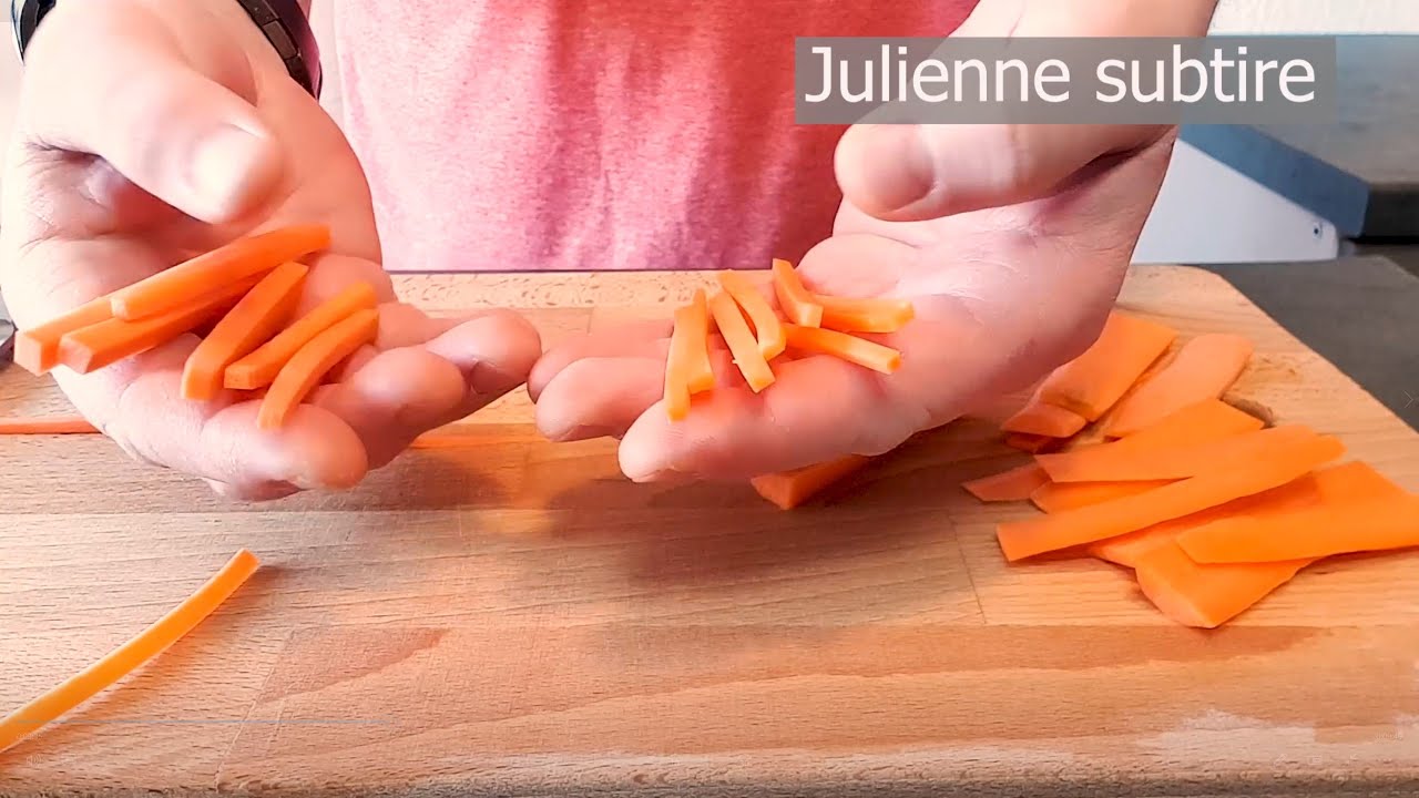 Tehnici de taiere (cubulete, chiffonade, julienne, etc)