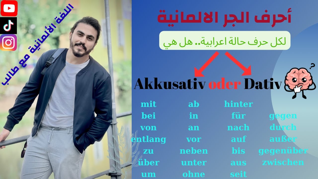 شرح جميع حروف الجر الألمانية مع الأمثلة | أسهل طريقة لفهم Akkusativ وDativ وWechselpräpositionen