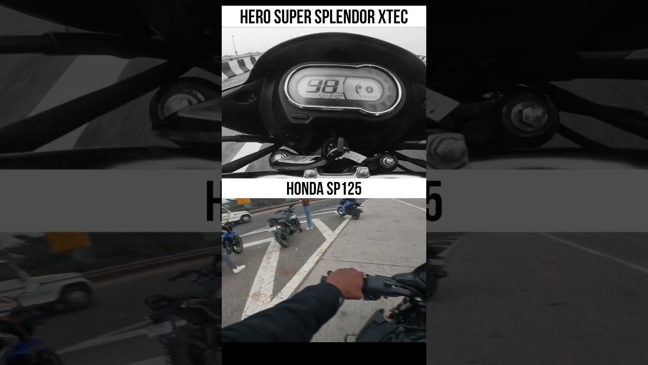 Hero super splendor xtec vs Honda sp125 || #gearchallenge #shorts #kuldeepbaghel