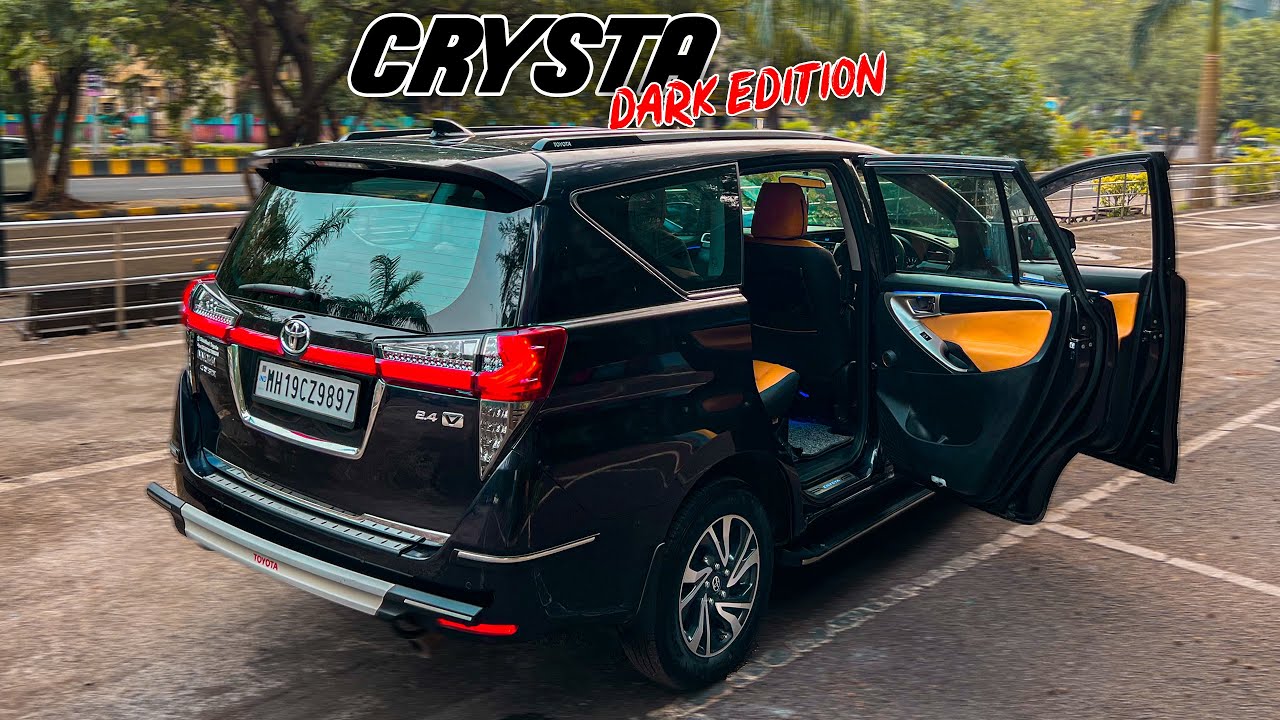 INNOVA CRYSTA MODIFIED TO DARK EDITION || ALPHARD TAILLIGHTS, DARK GRILL , AMBIENT || 📞9321811482