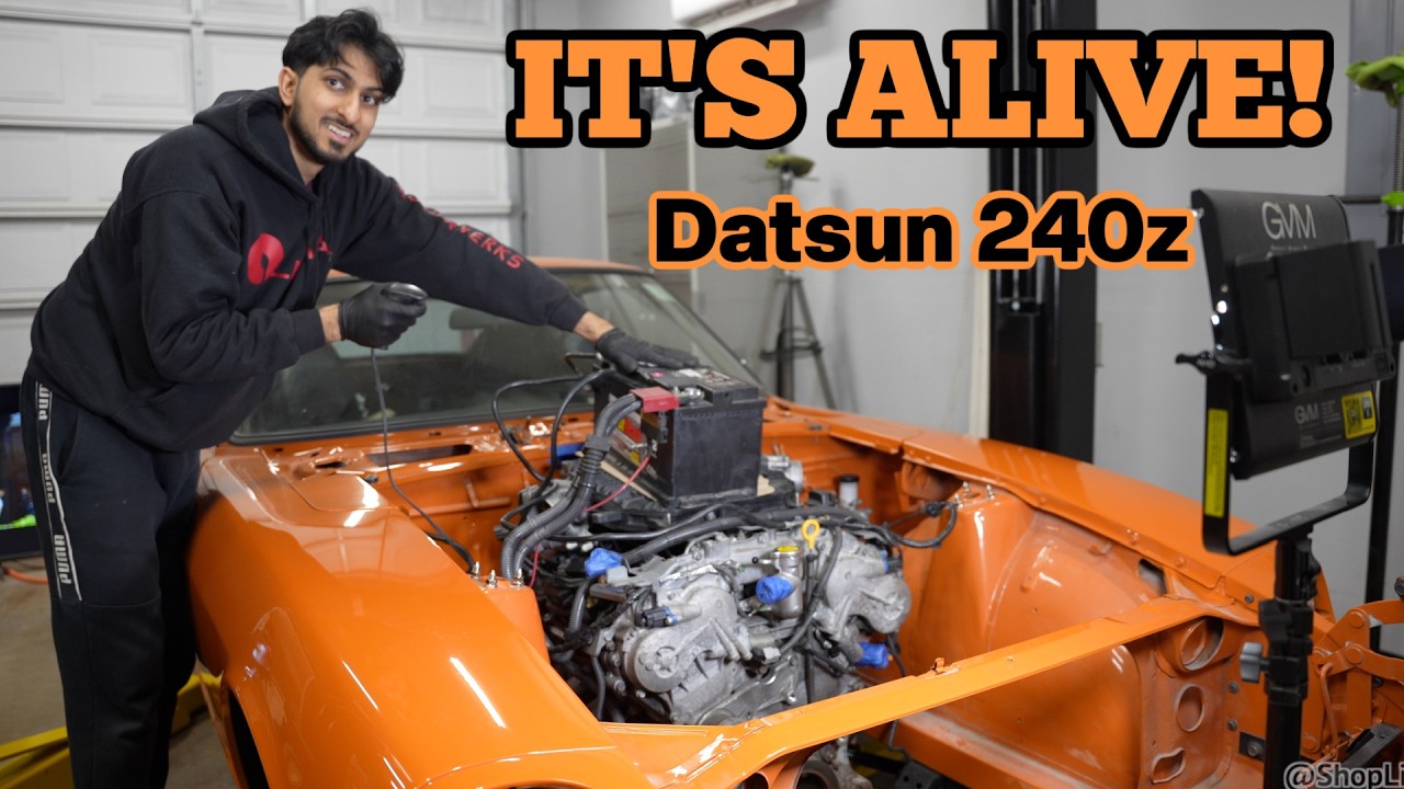 FIRST START! VQ35HR Swapped Datsun 240z!