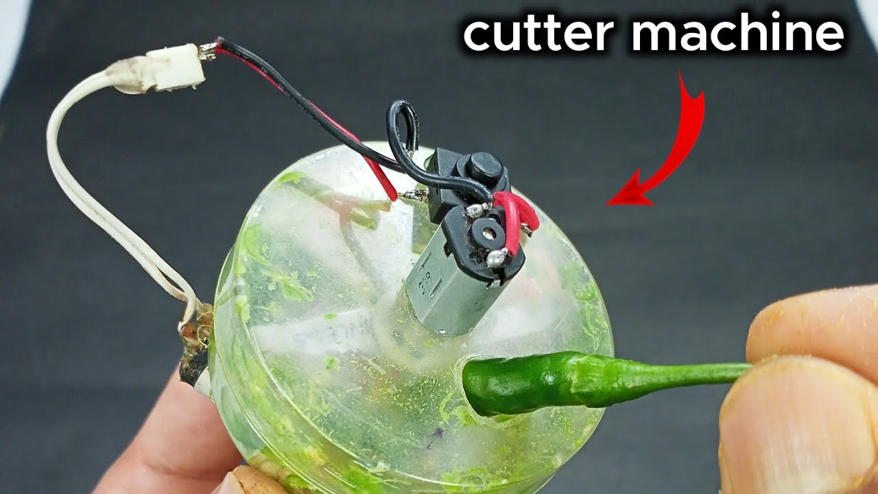 🌟 DIY green chilli cutter machine