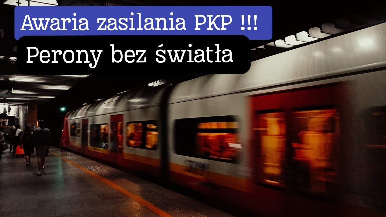 AWARIA NA WARSZAWA ŚRÓDMIEŚCIE BRAK PRĄDU NA PERONACH!!! Dworzec wyłączony z ruchu!
