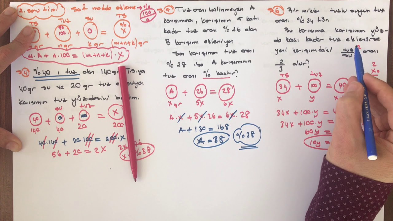 PROBLEMLER - 2 (Karışım problemi)