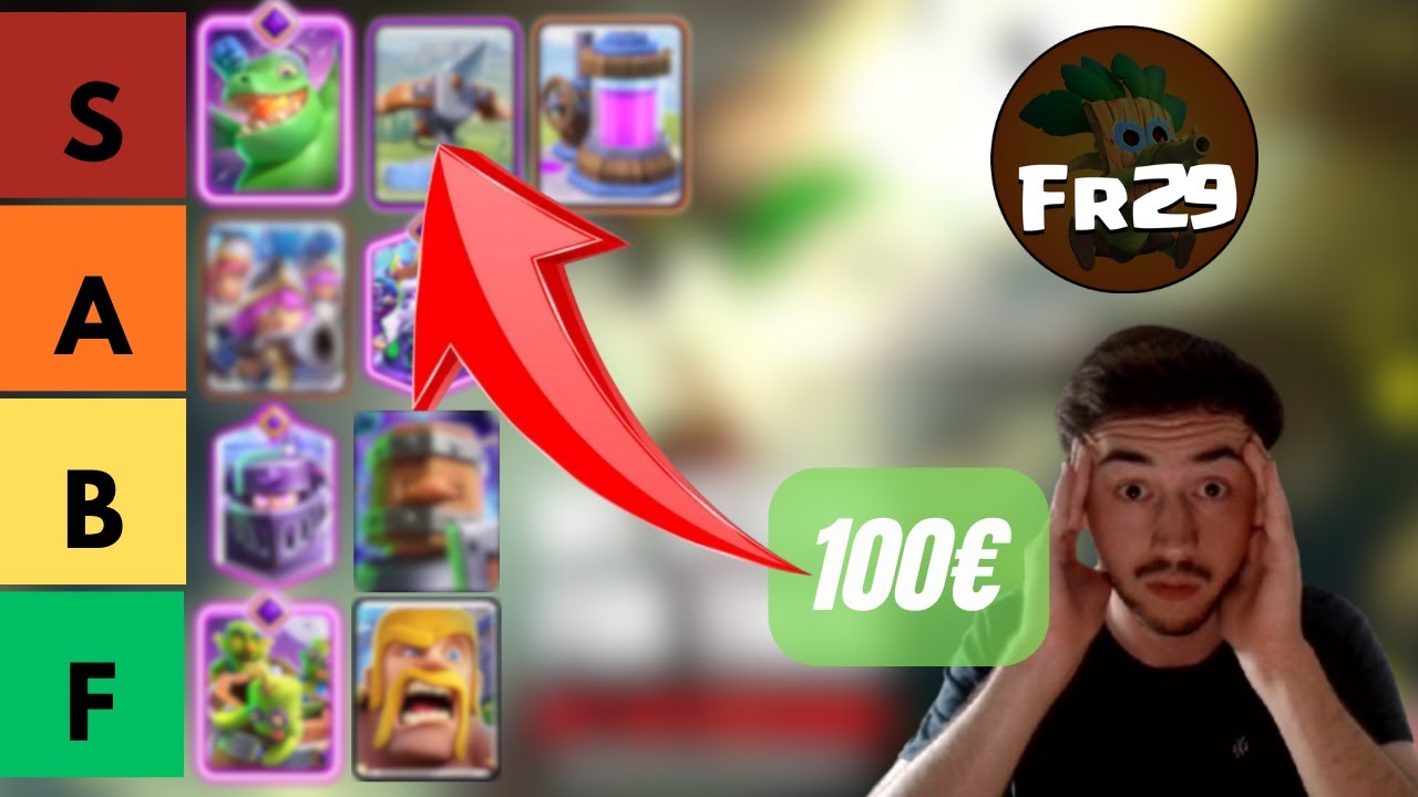 TIERLIST CLASH ROYALE 100% PAS OBJECTIVE avec Fr29 !