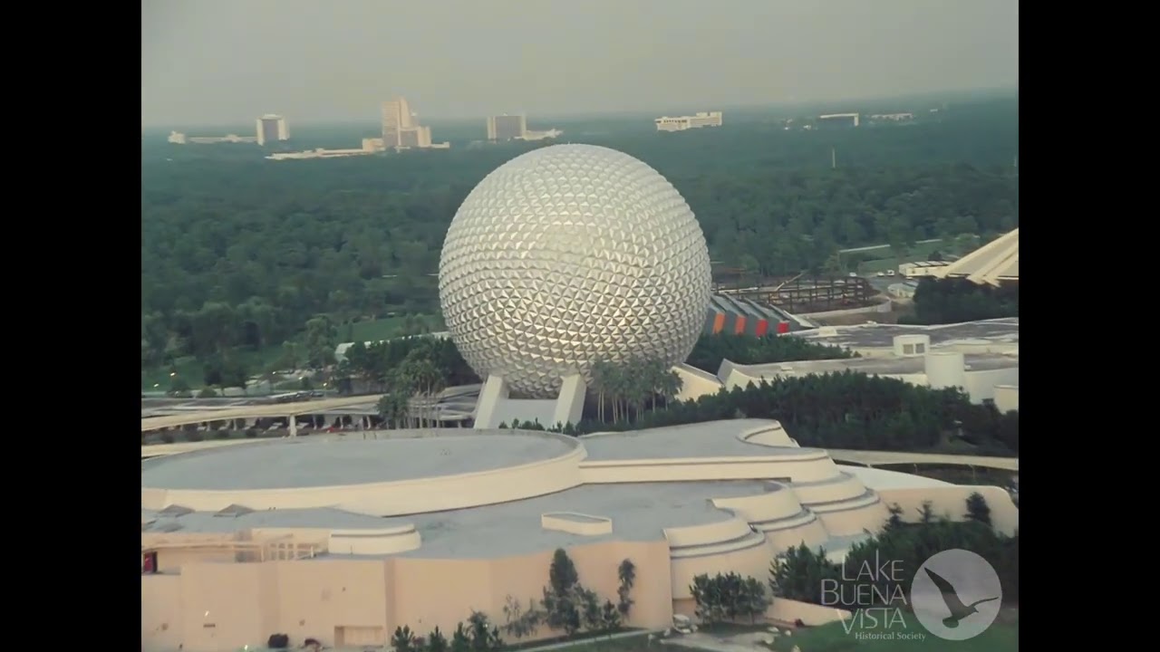 4k HD 35mm 60fps Helicopter Tour of Walt Disney World, EPCOT, D-MGM Studios Construction - 1988
