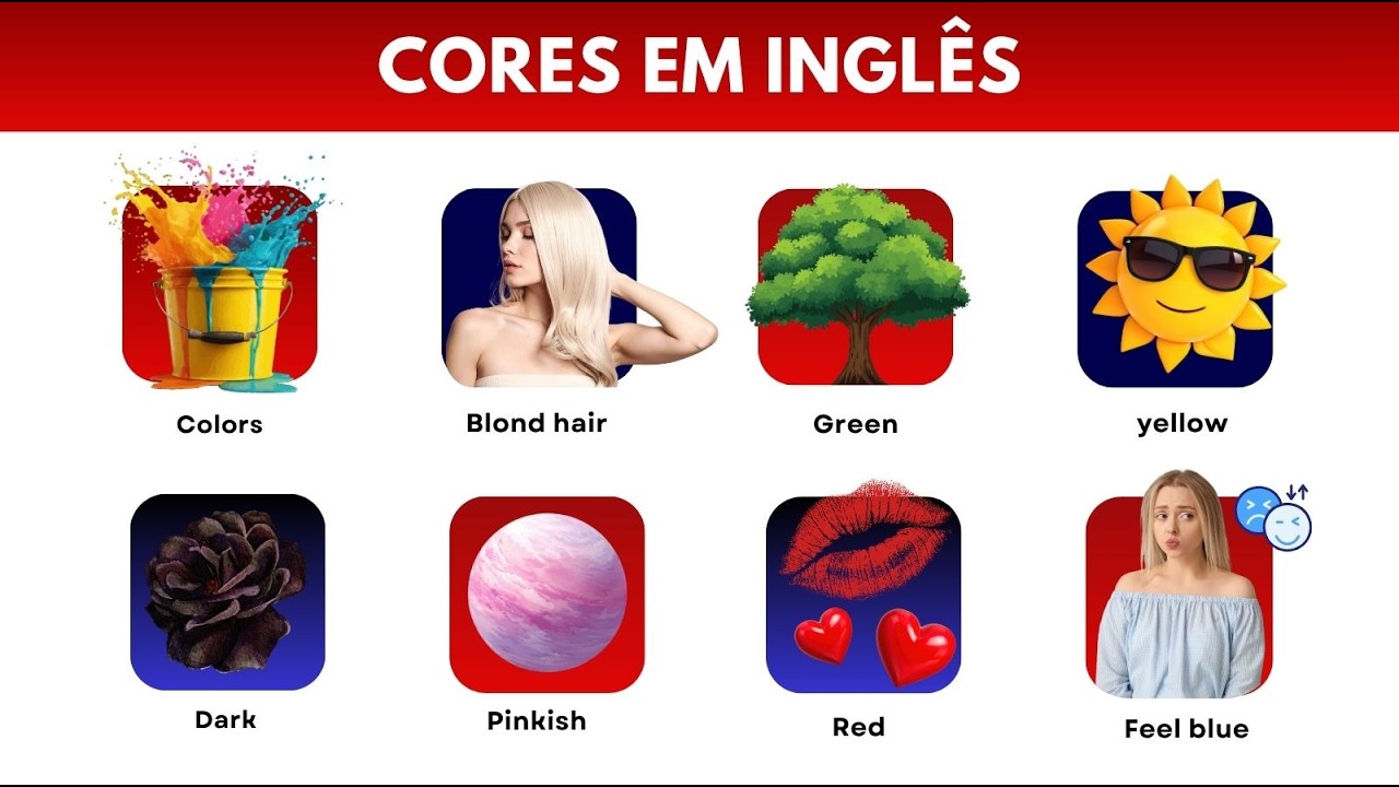Cores em Inglês | A forma mais fácil de Aprender as Cores em Inglês |   AULA COMPLETA [INICIANTE]