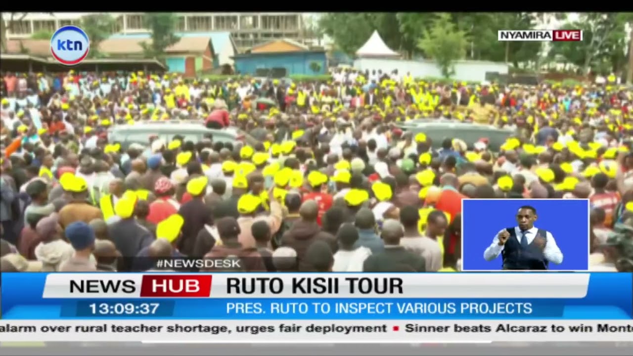 President William Ruto defends development record during ongoing Gusii region tour.