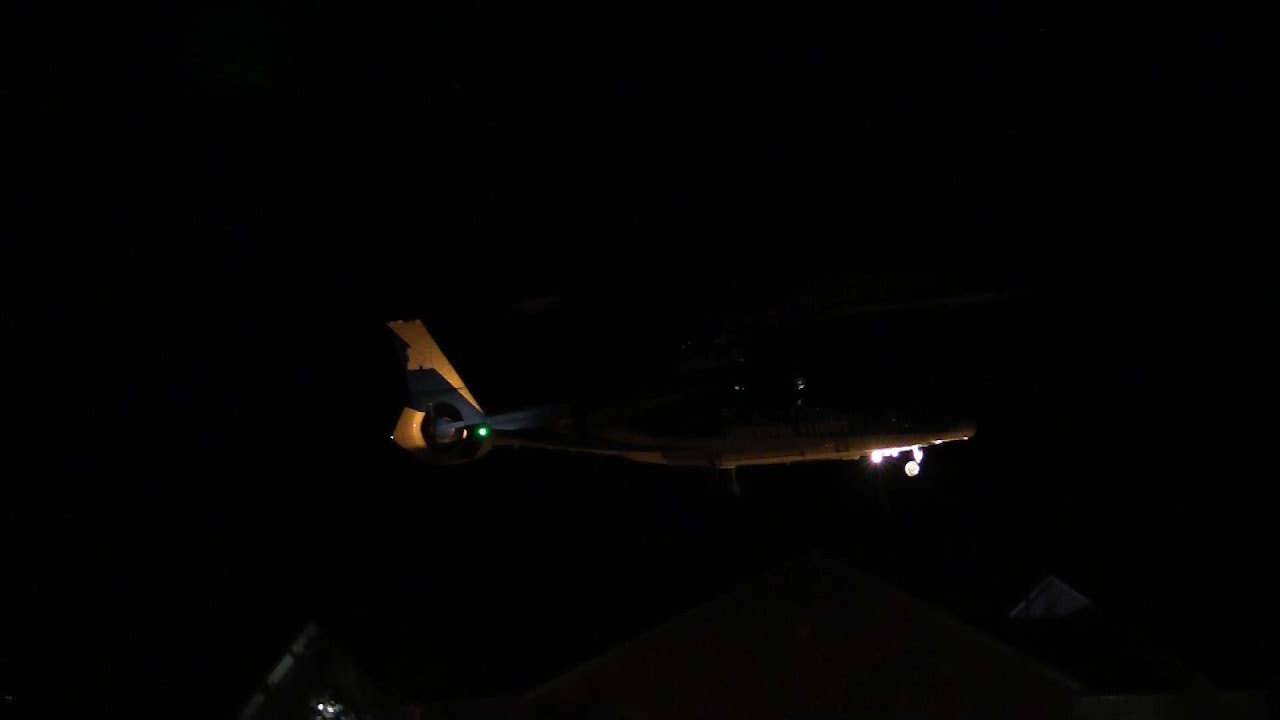 University Of Michigan's Survival Flight Departs At Night: West Branch, MI