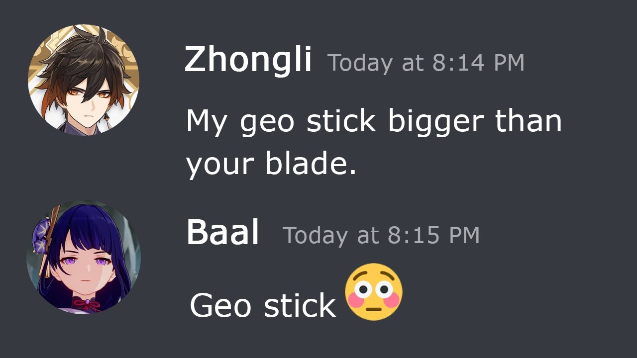 Genshin characters enjoy discord