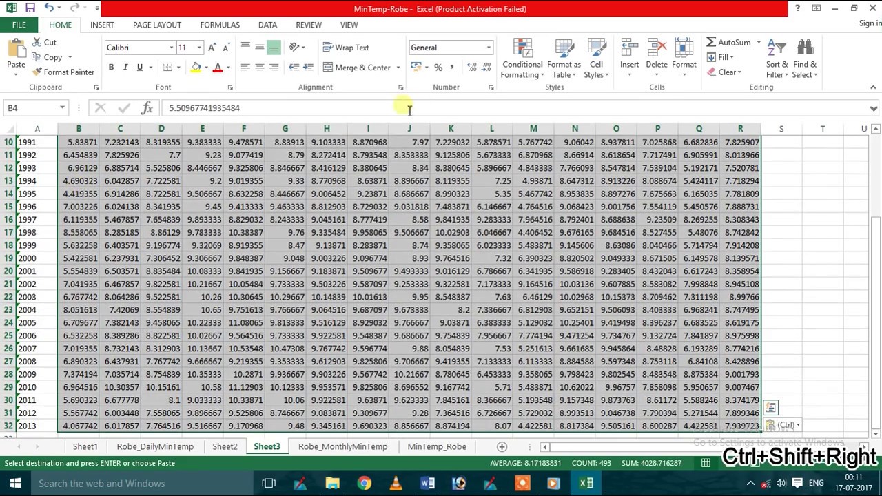 How to Prepare data set for Trend analysis using Non-Parametric Test (Mann-Kendall and Sen's Slope)