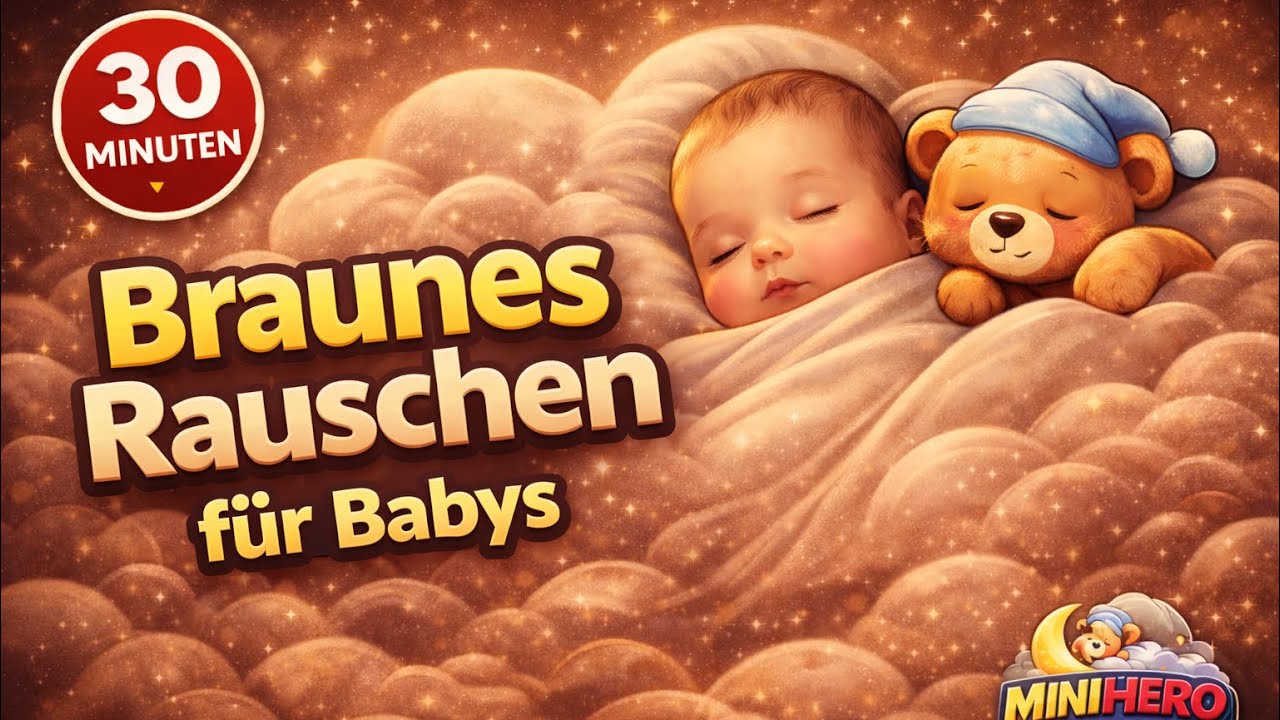 Braunes Rauschen für Babys (30 Minuten) | SCHLÄFT SOFORT! 😴