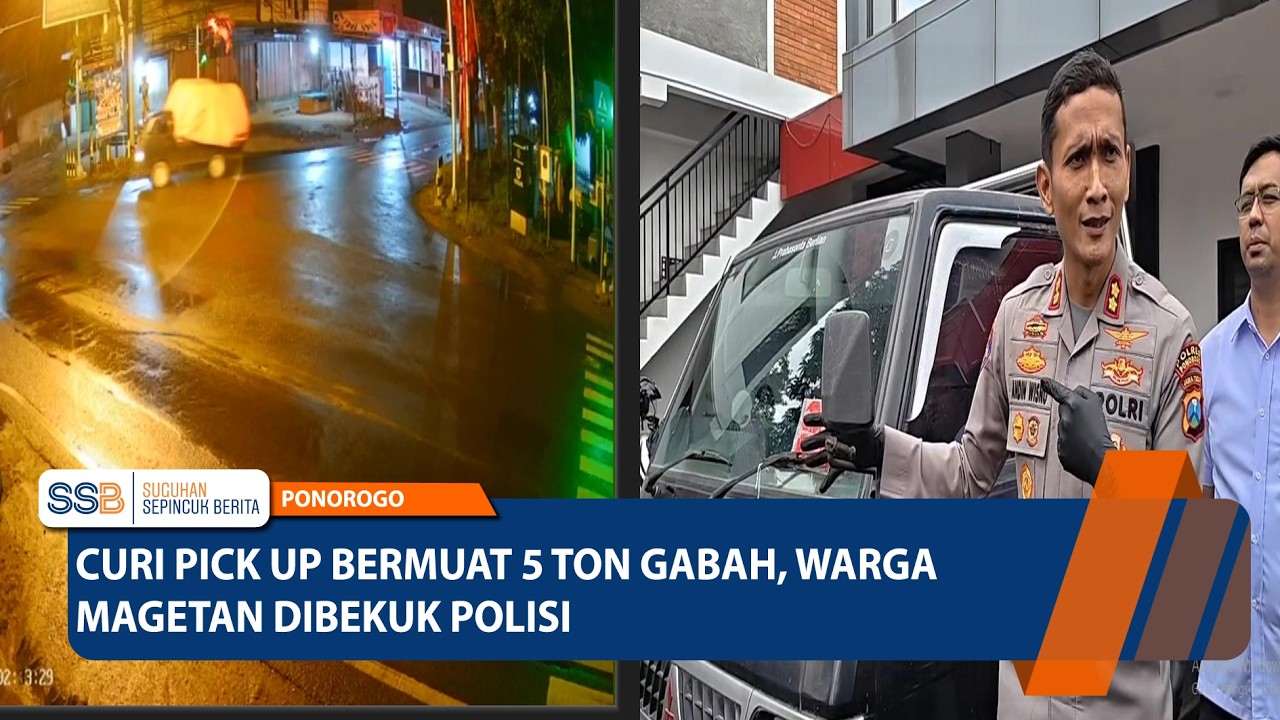 PONOROGO - Curi Pick Up Bermuat 5 Ton Gabah, Warga Magetan Dibekuk Polisi