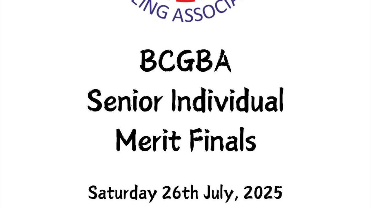 BCGBA Senior Individual Merit 2025 - Live from Dodworth Miners Welfare Club in Barnsley