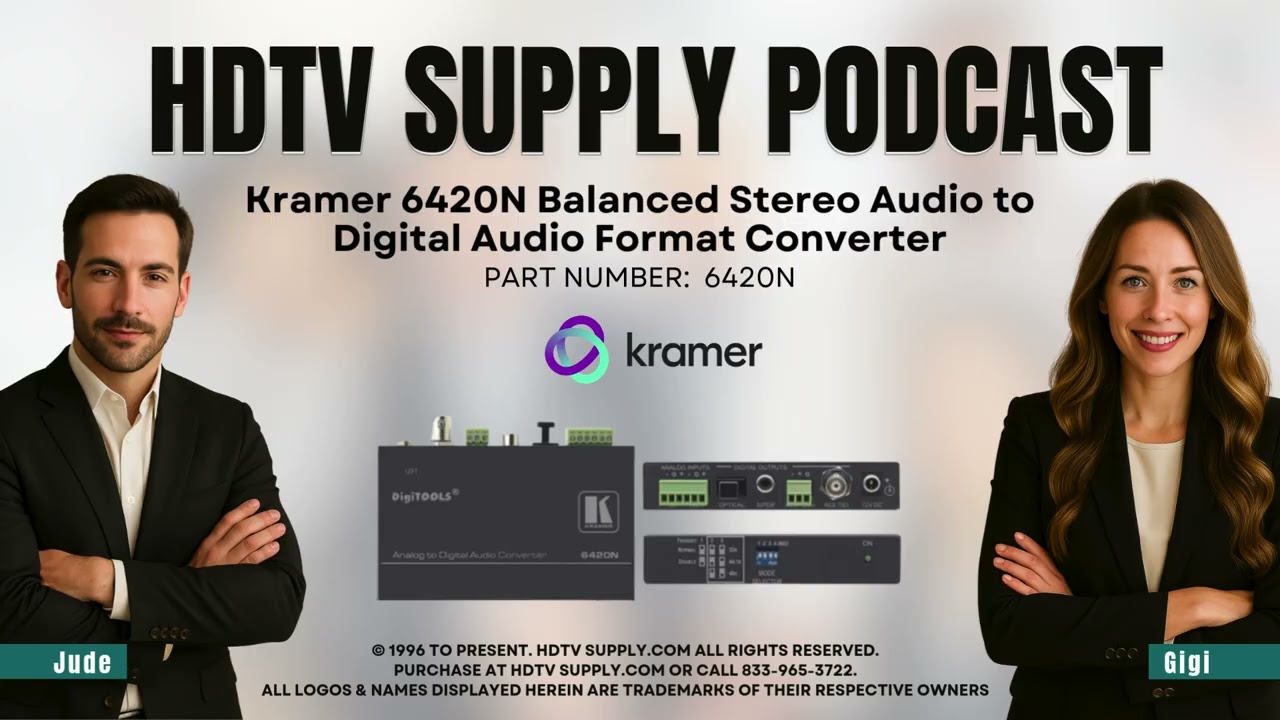Kramer 6420N Balanced Stereo Audio to Digital Audio Format Converter