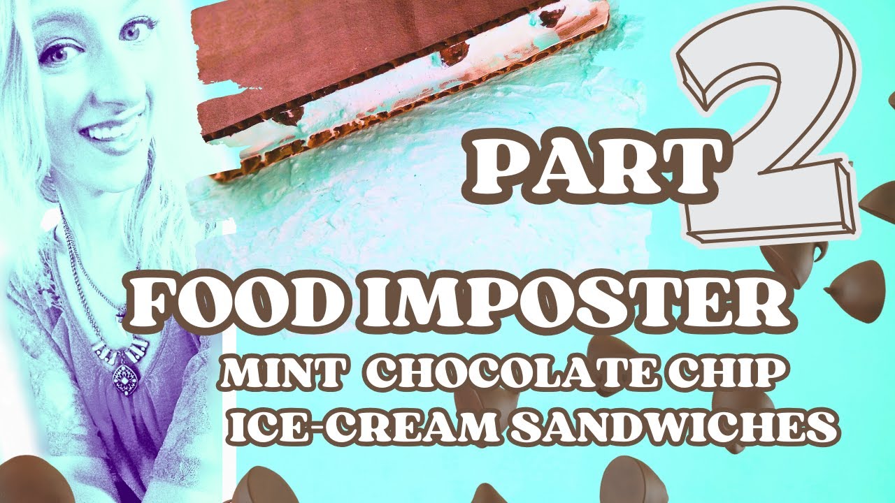 Part 2: Food Imposter- Mint Chocolate Chip Ice-Cream Sandwich Texture Painting | DIY Home Decor