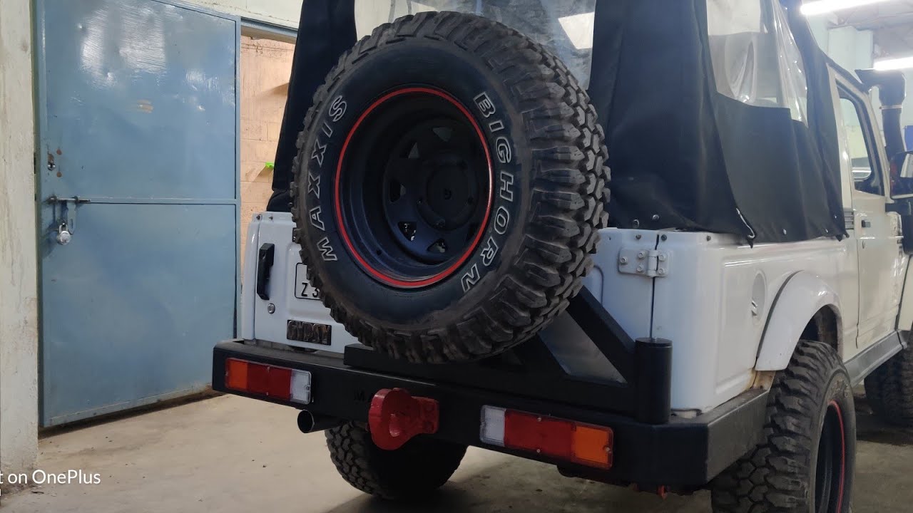 #GypsyKing413w Tandem TyreCarrier Installed with Offroad Rims 235/75/15 available onorder@ Bangalore