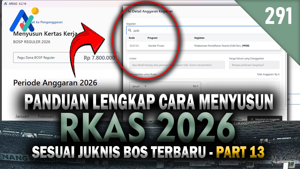 Part 13 - Kode Rekening Belanja Spanduk PPDB Siswa Baru di ARKAS | Cara Menyusun RKAS Terbaru 2026