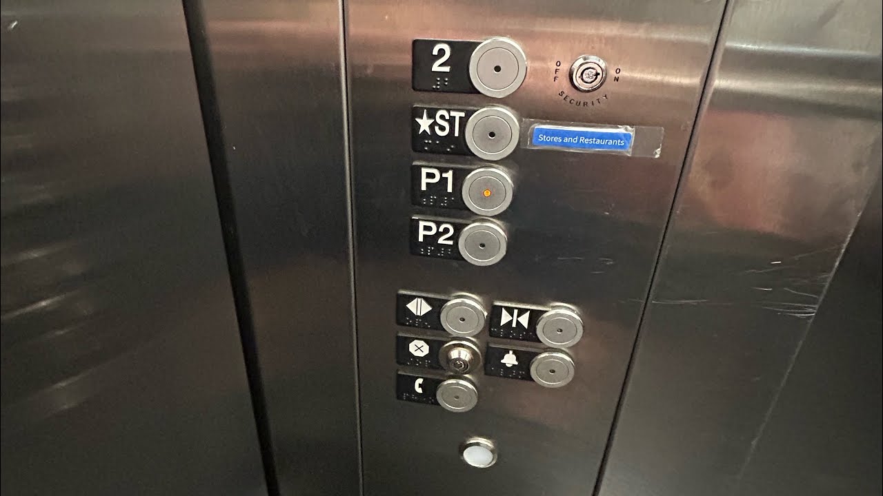 Kone EcoDisc MRL Traction Parking Garage Elevator At Atlantic Station In Atlanta, GA