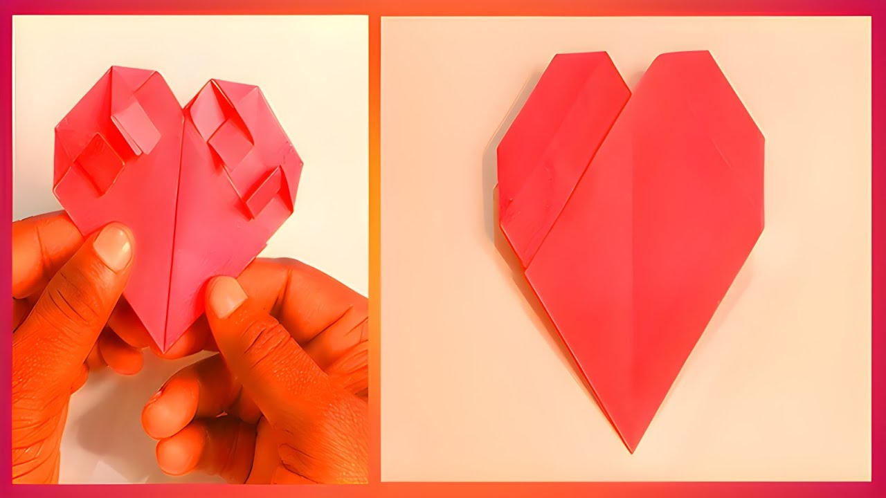 HOW TO MAKE Origami PAPER HEART | PAPER HEART CRAFT FOR VALENTNE`S DAY |