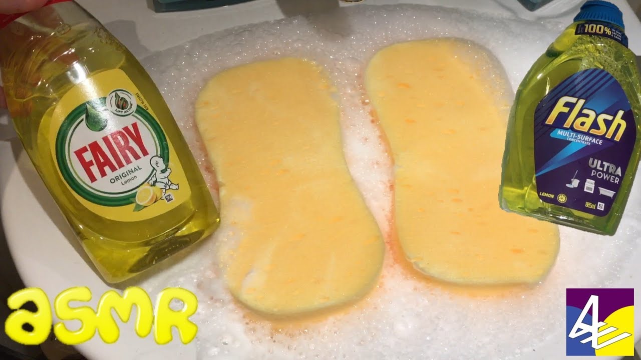 ASMR Soapy Car Sponges | Fairy Liquid vs Flash Multi-Purpose Cleaner |